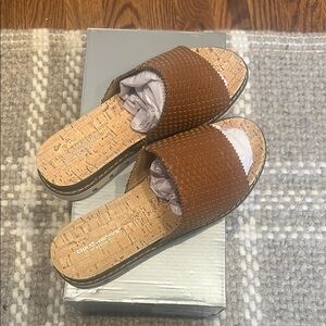 Clarks Women's Brown Slide Sandals